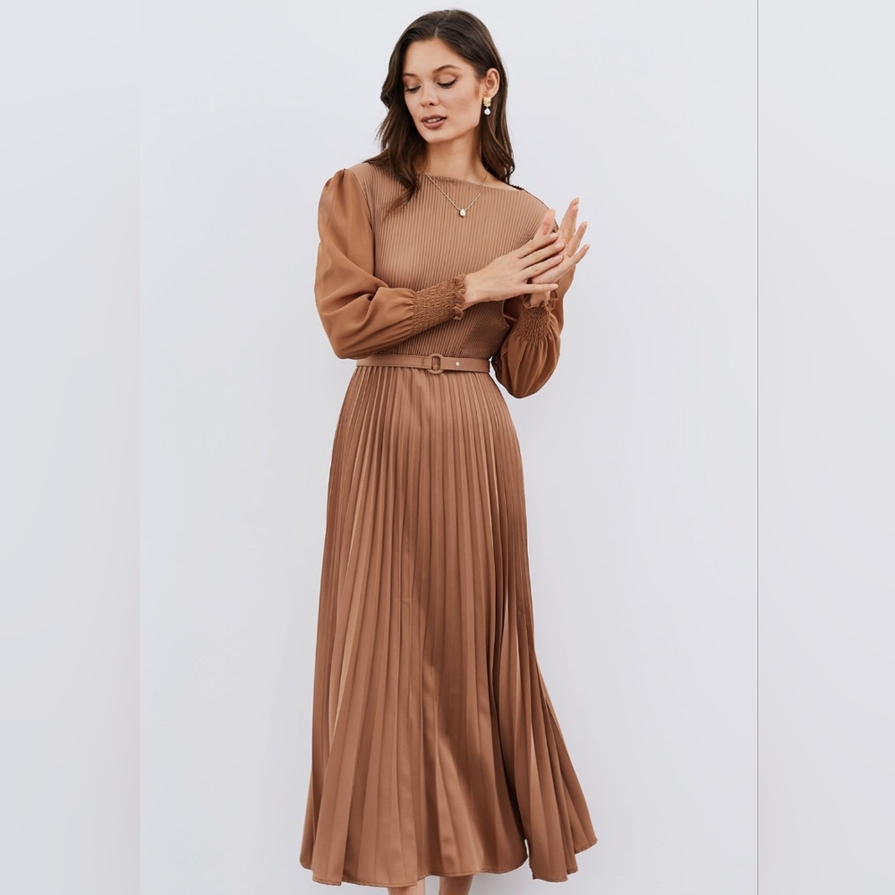 Elegant Brown Maxi Dress